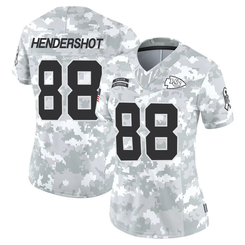 Women's Kansas City Chiefs Peyton Hendershot Nike 2024 Salute to Service Limited Arctic Camo Jersey Women's Kansas City Chiefs Peyton Hendershot Nike 2024 Salute to Service Limited Arctic Camo Jersey