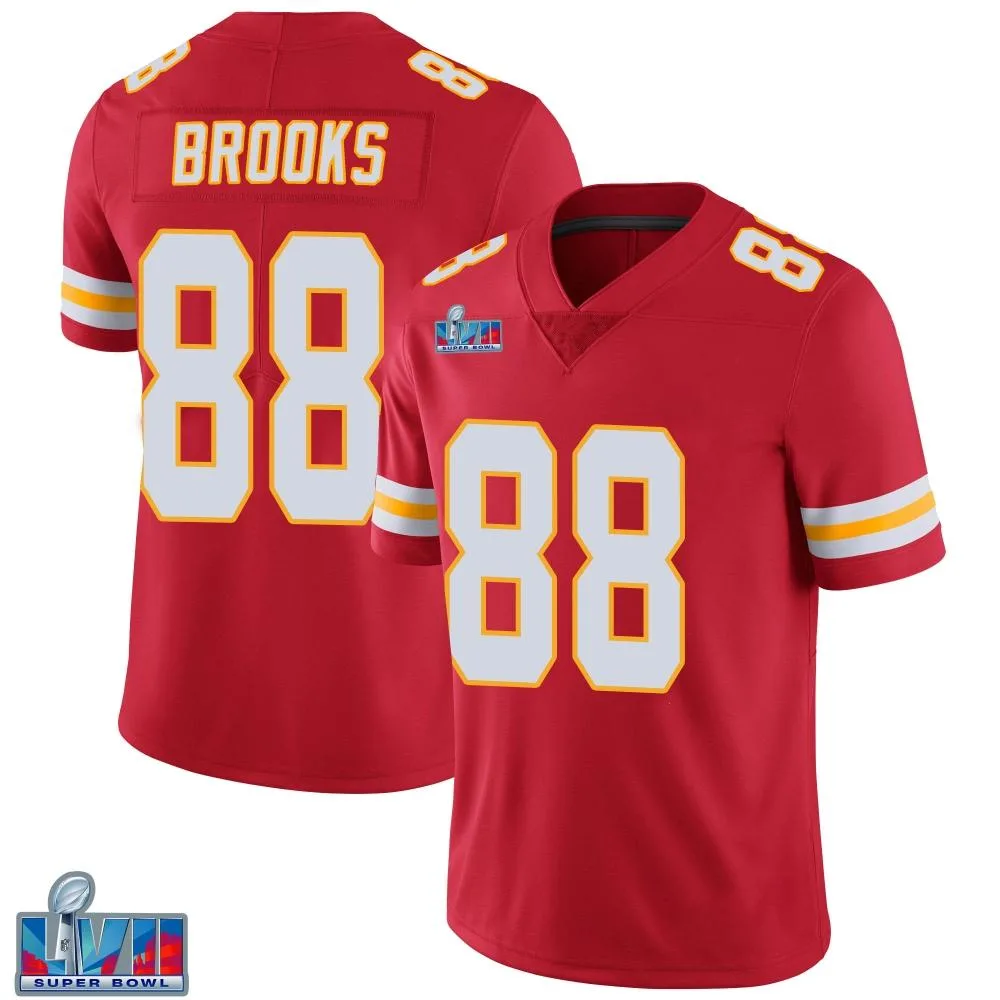 Men's Kansas City Chiefs Phillip Brooks Nike Team Color Vapor Untouchable Super Bowl LVII Patch Limited Red Jersey Men's Kansas City Chiefs Phillip Brooks Nike Team Color Vapor Untouchable Super Bowl LVII Patch Limited Red Jersey