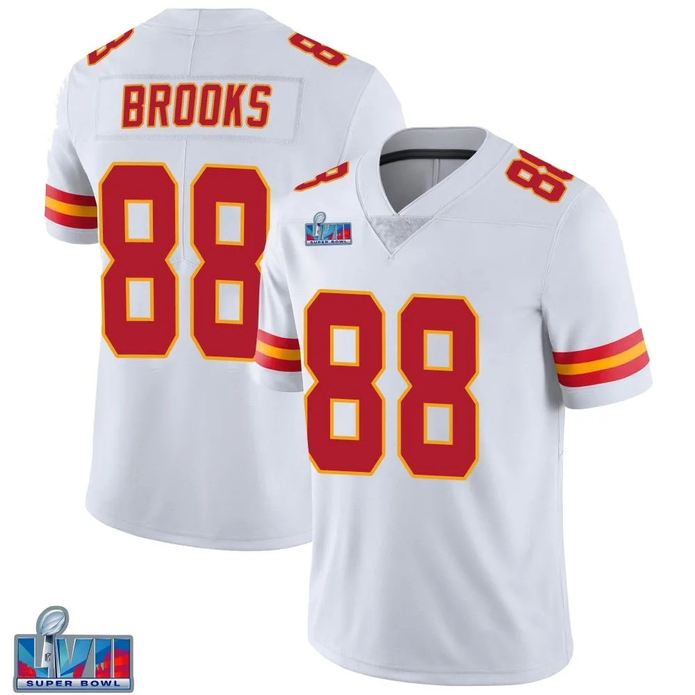 Youth Kansas City Chiefs Phillip Brooks Nike Vapor Untouchable Super Bowl LVII Patch Limited White Jersey Youth Kansas City Chiefs Phillip Brooks Nike Vapor Untouchable Super Bowl LVII Patch Limited White Jersey