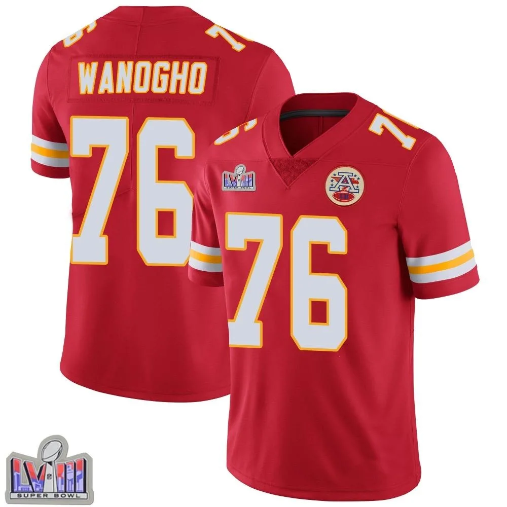 Men's Kansas City Chiefs Prince Tega Wanogho Nike Team Color Vapor Untouchable Super Bowl LVIII Patch Limited Red Jersey Men's Kansas City Chiefs Prince Tega Wanogho Nike Team Color Vapor Untouchable Super Bowl LVIII Patch Limited Red Jersey