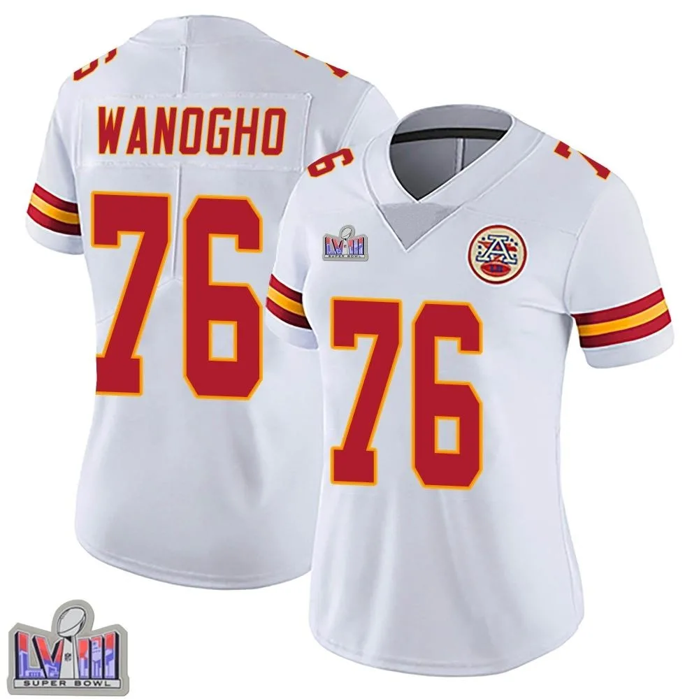 Women's Kansas City Chiefs Prince Tega Wanogho Nike Vapor Untouchable Super Bowl LVIII Patch Limited White Jersey Women's Kansas City Chiefs Prince Tega Wanogho Nike Vapor Untouchable Super Bowl LVIII Patch Limited White Jersey