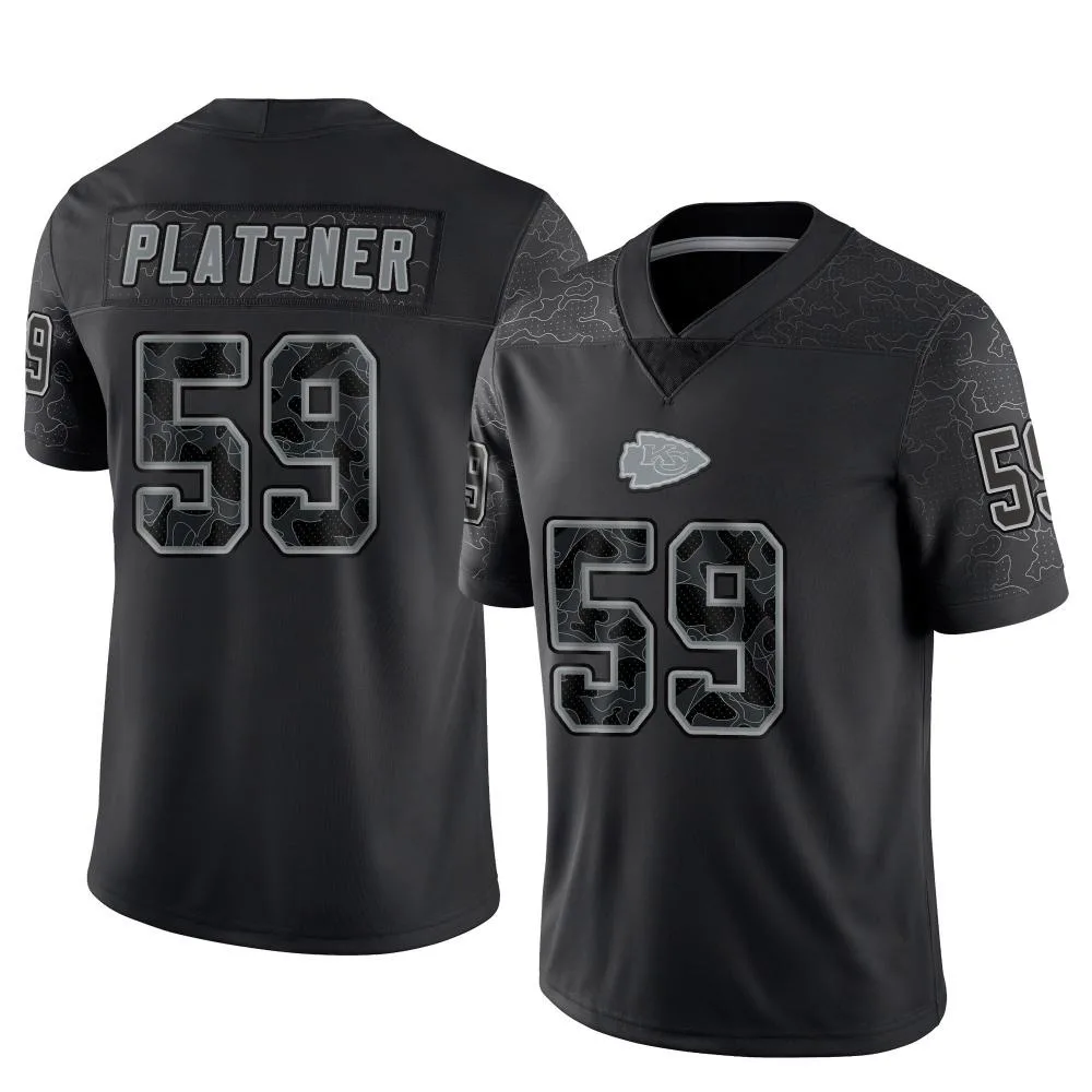 Men's Kansas City Chiefs Randen Plattner Nike Reflective Limited Black Jersey Men's Kansas City Chiefs Randen Plattner Nike Reflective Limited Black Jersey