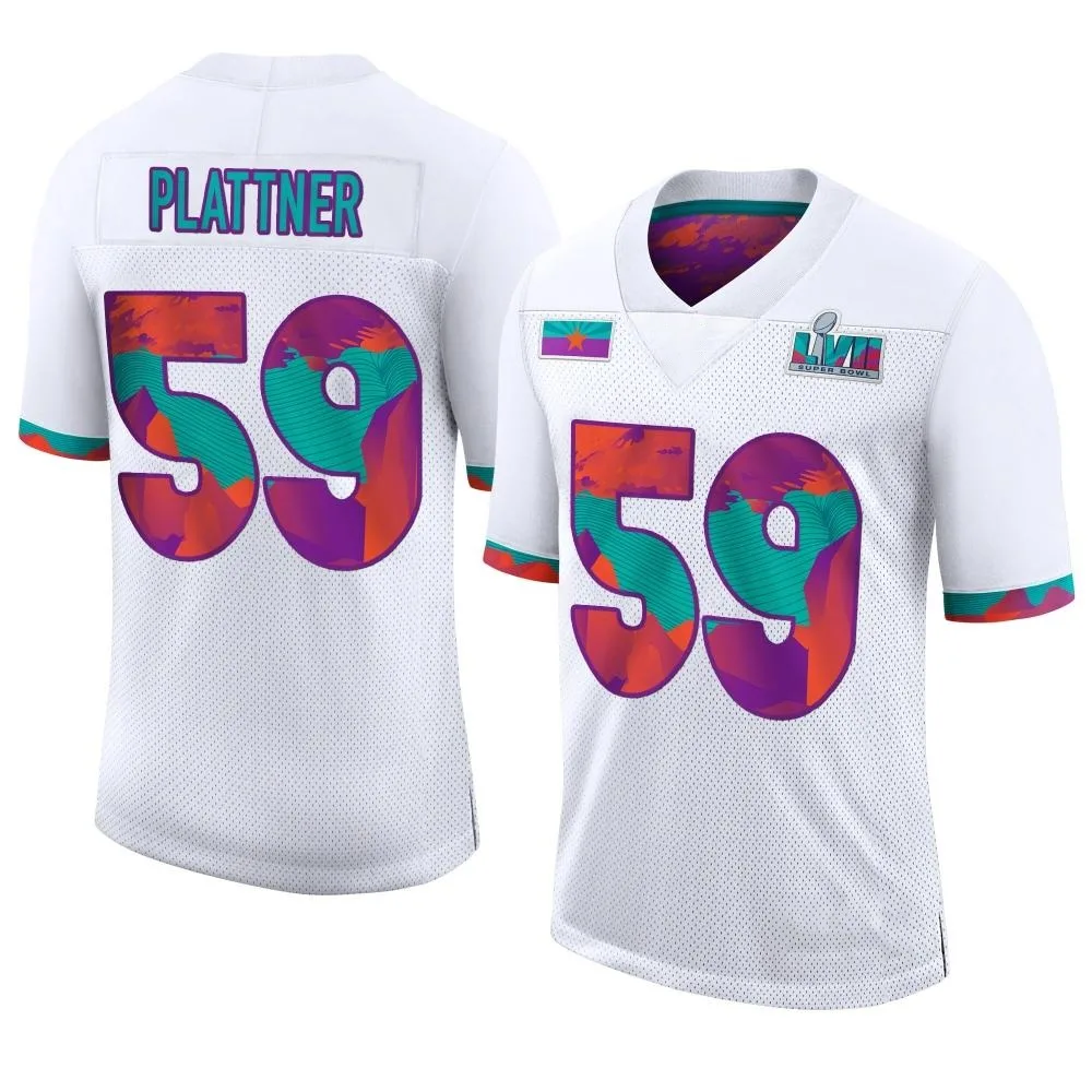 Men's Kansas City Chiefs Randen Plattner Nike Super Bowl LVII Limited White Jersey Men's Kansas City Chiefs Randen Plattner Nike Super Bowl LVII Limited White Jersey