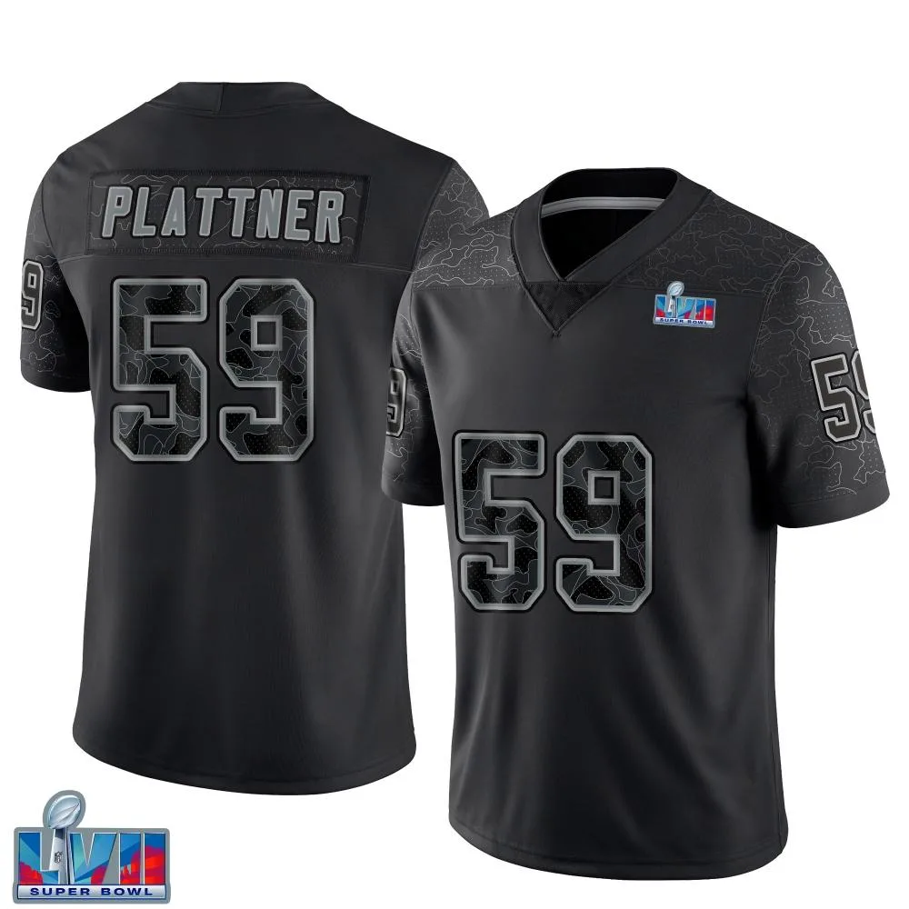 Youth Kansas City Chiefs Randen Plattner Nike Reflective Super Bowl LVII Patch Limited Black Jersey Youth Kansas City Chiefs Randen Plattner Nike Reflective Super Bowl LVII Patch Limited Black Jersey