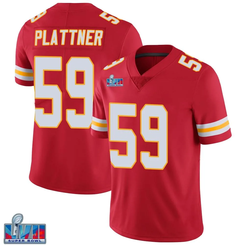 Youth Kansas City Chiefs Randen Plattner Nike Team Color Vapor Untouchable Super Bowl LVII Patch Limited Red Jersey Youth Kansas City Chiefs Randen Plattner Nike Team Color Vapor Untouchable Super Bowl LVII Patch Limited Red Jersey