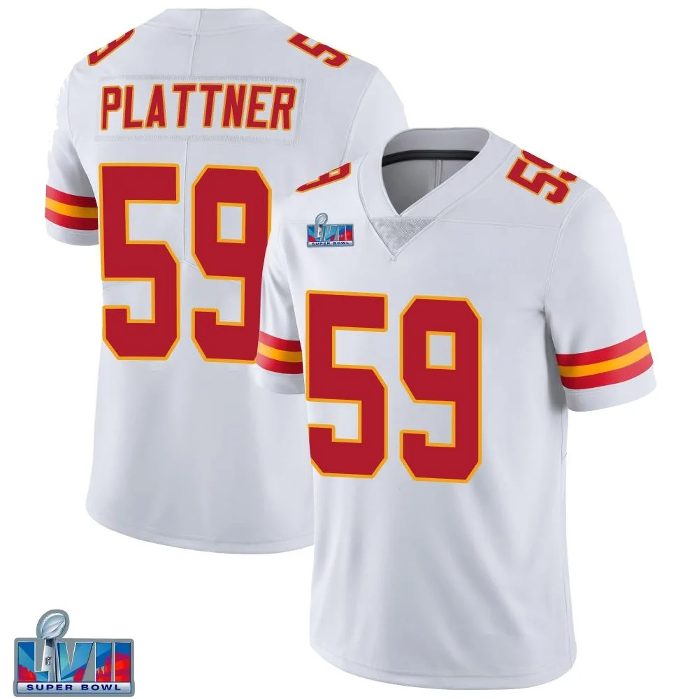 Youth Kansas City Chiefs Randen Plattner Nike Vapor Untouchable Super Bowl LVII Patch Limited White Jersey Youth Kansas City Chiefs Randen Plattner Nike Vapor Untouchable Super Bowl LVII Patch Limited White Jersey