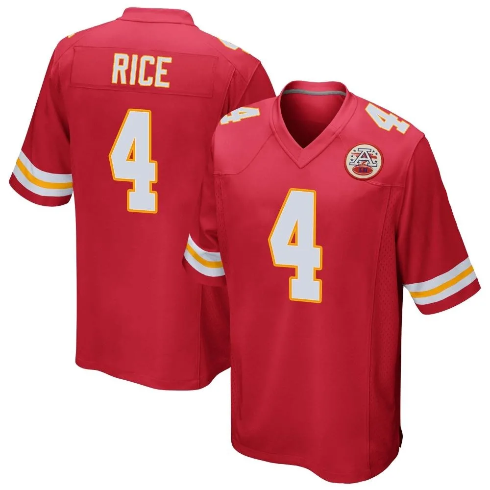 Men's Kansas City Chiefs Rashee Rice Nike Team Color Game Red Jersey Men's Kansas City Chiefs Rashee Rice Nike Team Color Game Red Jersey