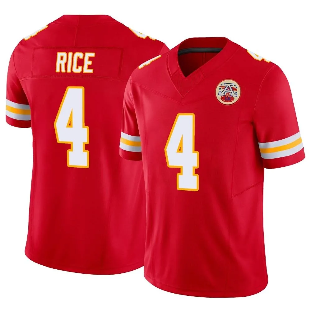Men's Kansas City Chiefs Rashee Rice Nike Vapor F.U.S.E. Limited Red Jersey Men's Kansas City Chiefs Rashee Rice Nike Vapor F.U.S.E. Limited Red Jersey