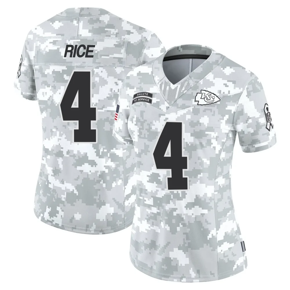 Women's Kansas City Chiefs Rashee Rice Nike 2024 Salute to Service Limited Arctic Camo Jersey Women's Kansas City Chiefs Rashee Rice Nike 2024 Salute to Service Limited Arctic Camo Jersey