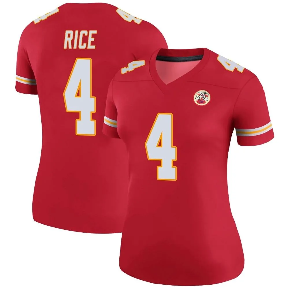 Women's Kansas City Chiefs Rashee Rice Nike Color Rush Legend Red Jersey Women's Kansas City Chiefs Rashee Rice Nike Color Rush Legend Red Jersey