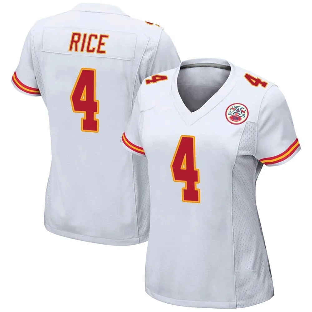 Women's Kansas City Chiefs Rashee Rice Nike Game White Jersey Women's Kansas City Chiefs Rashee Rice Nike Game White Jersey