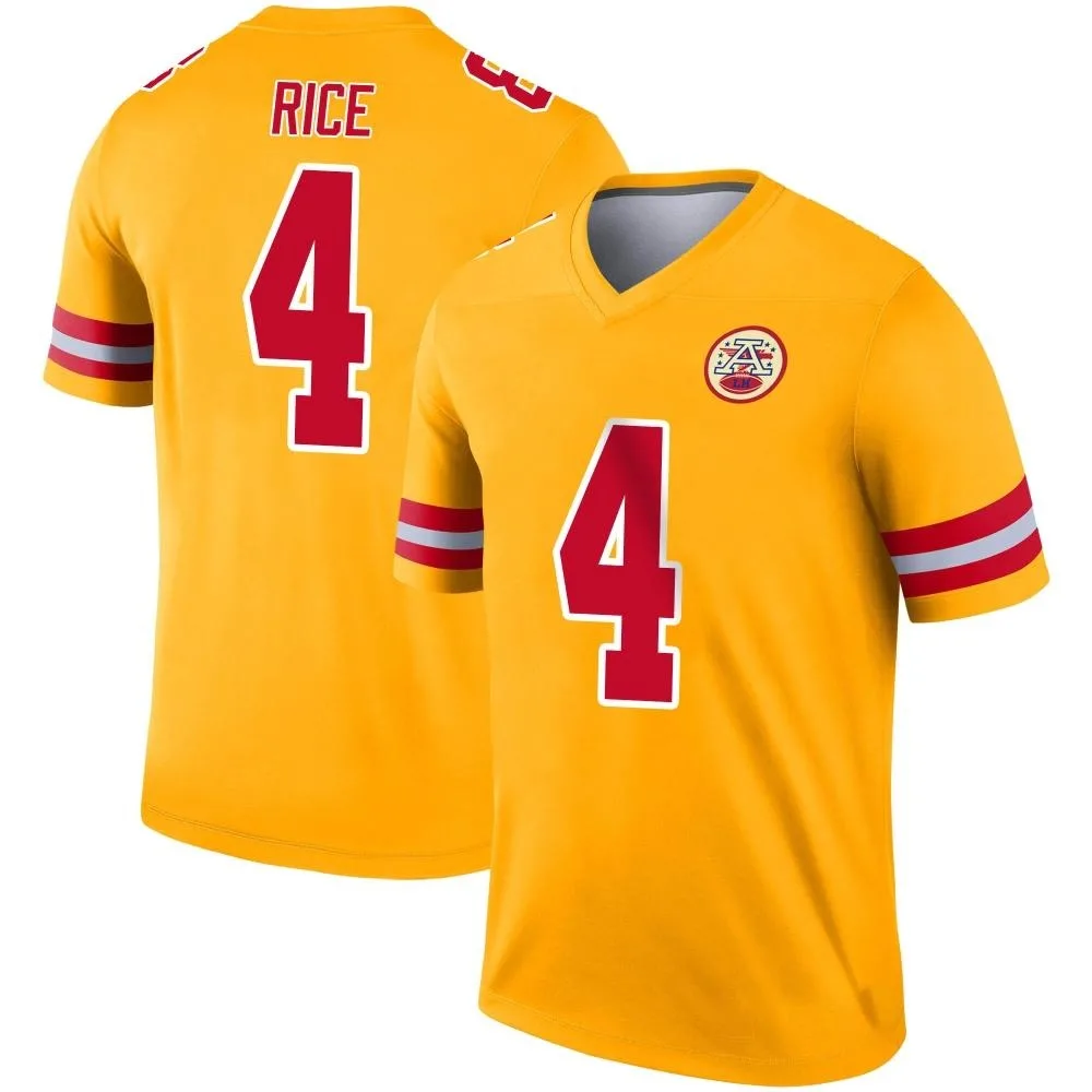 Youth Kansas City Chiefs Rashee Rice Nike Inverted Legend Gold Jersey Youth Kansas City Chiefs Rashee Rice Nike Inverted Legend Gold Jersey