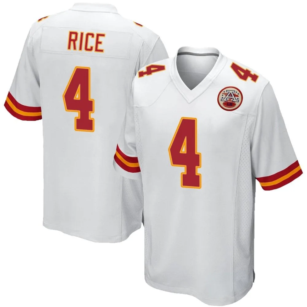Youth Kansas City Chiefs Rashee Rice Nike Game White Jersey Youth Kansas City Chiefs Rashee Rice Nike Game White Jersey