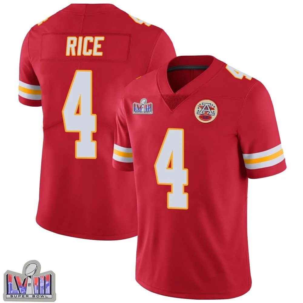 Youth Kansas City Chiefs Rashee Rice Nike Team Color Vapor Untouchable Super Bowl LVIII Patch Limited Red Jersey Youth Kansas City Chiefs Rashee Rice Nike Team Color Vapor Untouchable Super Bowl LVIII Patch Limited Red Jersey