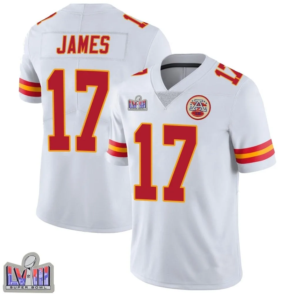 Men's Kansas City Chiefs Richie James Nike Vapor Untouchable Super Bowl LVIII Patch Limited White Jersey Men's Kansas City Chiefs Richie James Nike Vapor Untouchable Super Bowl LVIII Patch Limited White Jersey