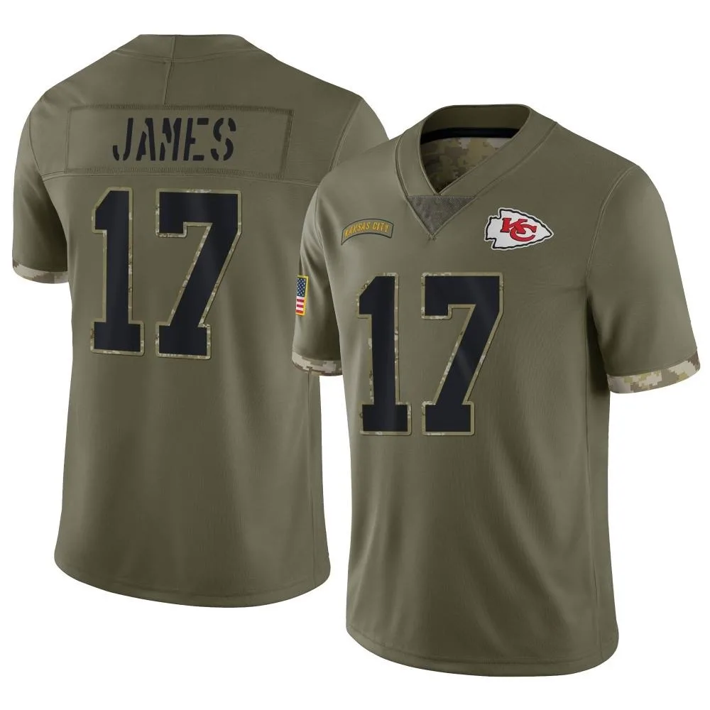 Youth Kansas City Chiefs Richie James Nike 2022 Salute To Service Limited Olive Jersey Youth Kansas City Chiefs Richie James Nike 2022 Salute To Service Limited Olive Jersey