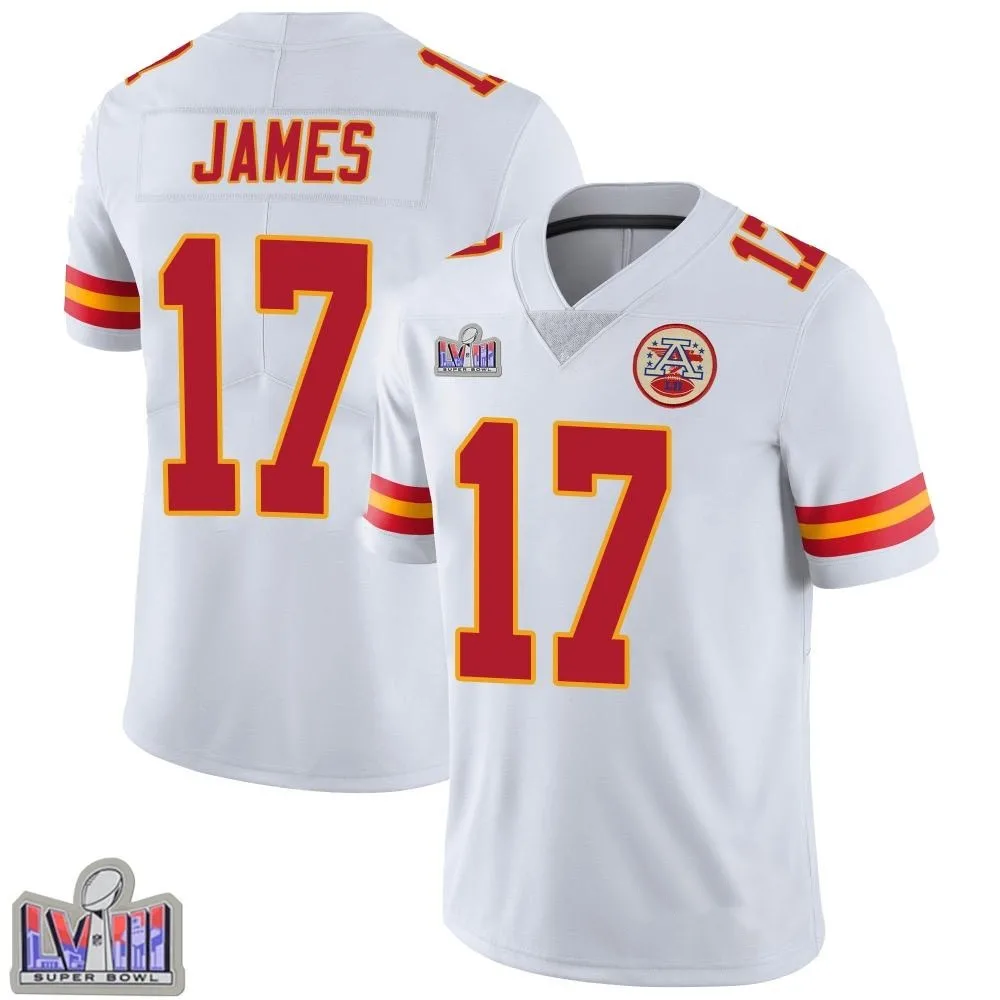 Youth Kansas City Chiefs Richie James Nike Vapor Untouchable Super Bowl LVIII Patch Limited White Jersey Youth Kansas City Chiefs Richie James Nike Vapor Untouchable Super Bowl LVIII Patch Limited White Jersey