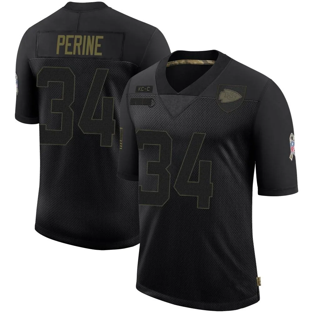 Men's Kansas City Chiefs Samaje Perine Nike 2020 Salute To Service Limited Black Jersey Men's Kansas City Chiefs Samaje Perine Nike 2020 Salute To Service Limited Black Jersey