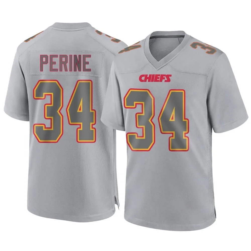 Men's Kansas City Chiefs Samaje Perine Nike Atmosphere Fashion Game Gray Jersey Men's Kansas City Chiefs Samaje Perine Nike Atmosphere Fashion Game Gray Jersey