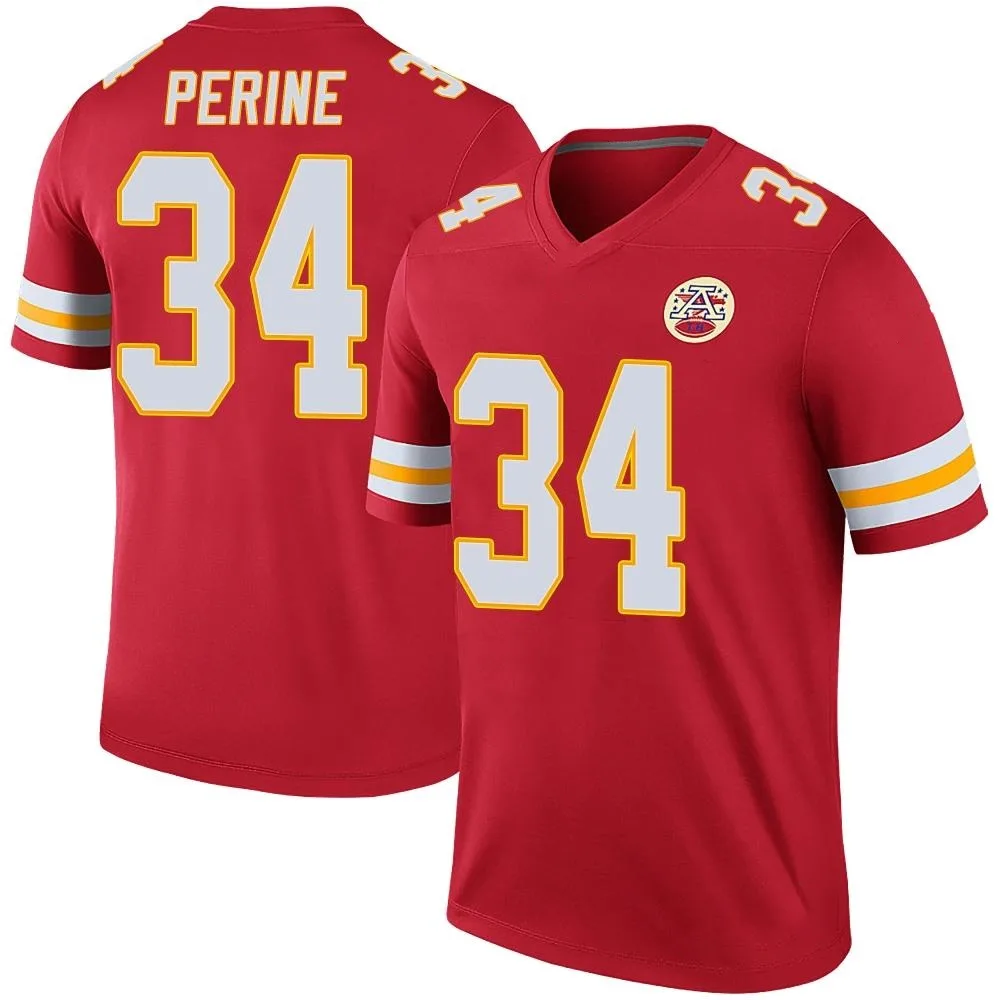 Men's Kansas City Chiefs Samaje Perine Nike Color Rush Legend Red Jersey Men's Kansas City Chiefs Samaje Perine Nike Color Rush Legend Red Jersey