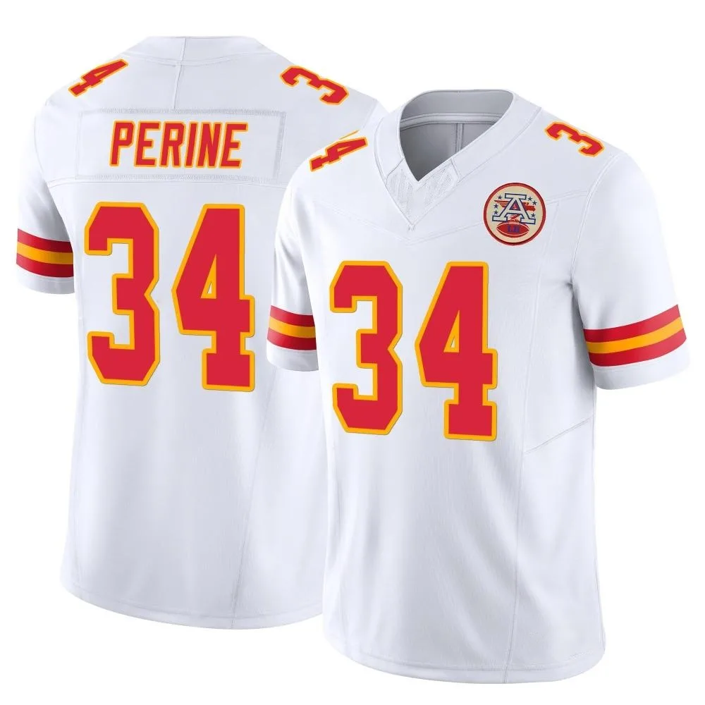 Men's Kansas City Chiefs Samaje Perine Nike Vapor F.U.S.E. Limited White Jersey Men's Kansas City Chiefs Samaje Perine Nike Vapor F.U.S.E. Limited White Jersey