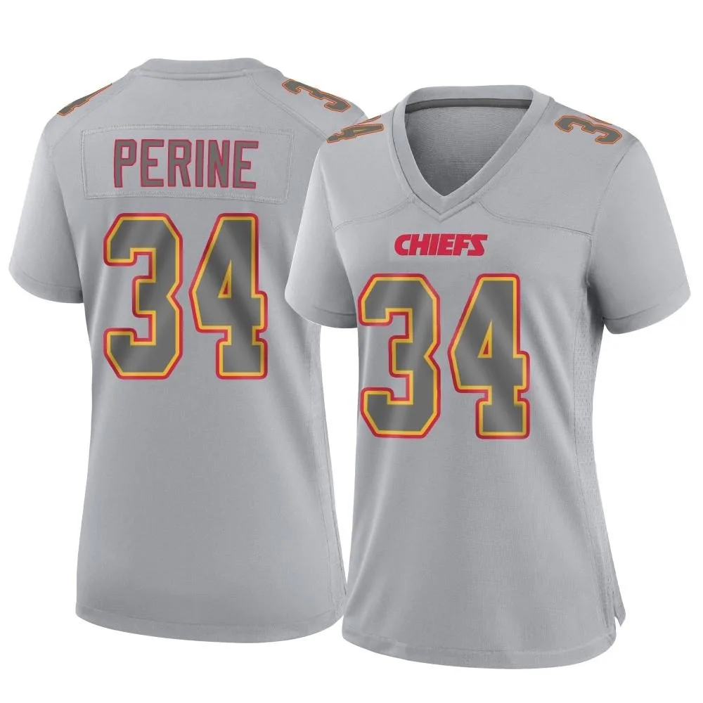 Women's Kansas City Chiefs Samaje Perine Nike Atmosphere Fashion Game Gray Jersey Women's Kansas City Chiefs Samaje Perine Nike Atmosphere Fashion Game Gray Jersey
