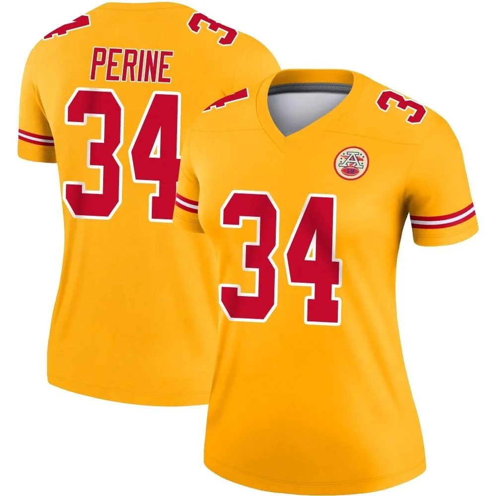 Women's Kansas City Chiefs Samaje Perine Nike Inverted Legend Gold Jersey Women's Kansas City Chiefs Samaje Perine Nike Inverted Legend Gold Jersey