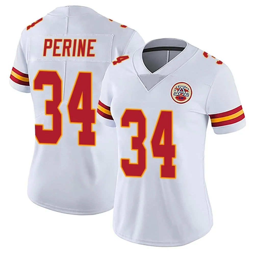 Women's Kansas City Chiefs Samaje Perine Nike Vapor Untouchable Limited White Jersey Women's Kansas City Chiefs Samaje Perine Nike Vapor Untouchable Limited White Jersey