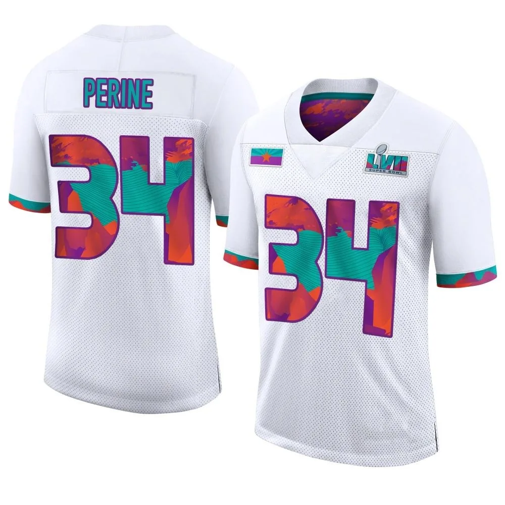 Youth Kansas City Chiefs Samaje Perine Nike Super Bowl LVII Limited White Jersey Youth Kansas City Chiefs Samaje Perine Nike Super Bowl LVII Limited White Jersey