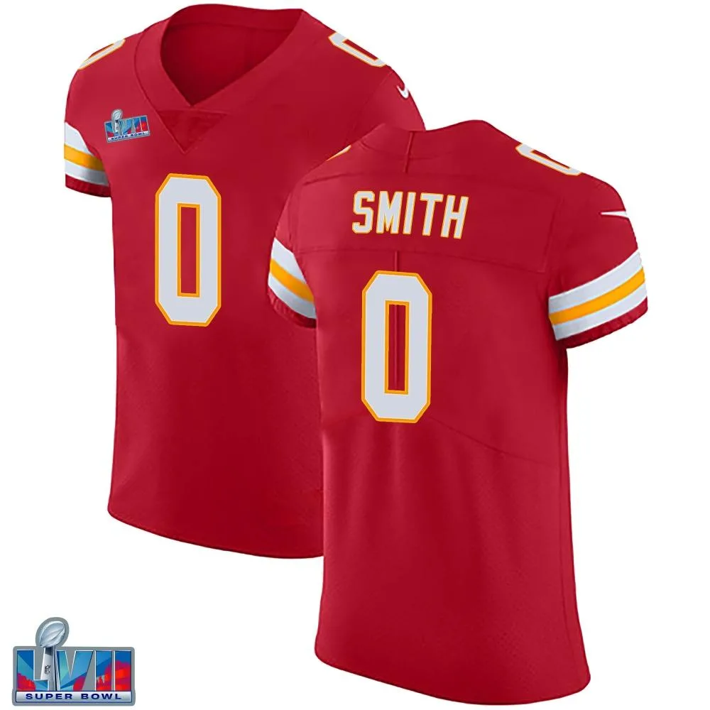 Men's Kansas City Chiefs Shi Smith Nike Team Color Vapor Untouchable Super Bowl LVII Patch Elite Red Jersey Men's Kansas City Chiefs Shi Smith Nike Team Color Vapor Untouchable Super Bowl LVII Patch Elite Red Jersey
