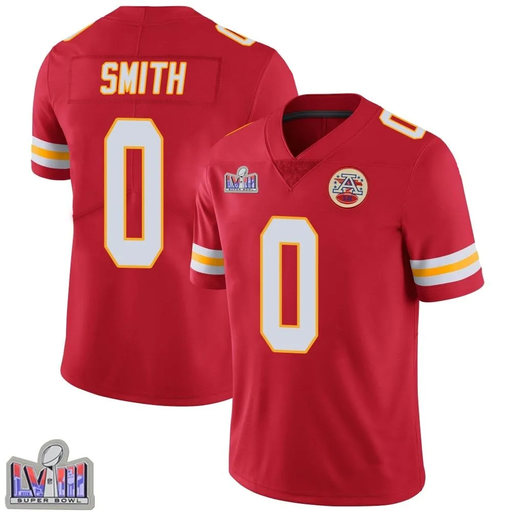 Men's Kansas City Chiefs Shi Smith Nike Team Color Vapor Untouchable Super Bowl LVIII Patch Limited Red Jersey Men's Kansas City Chiefs Shi Smith Nike Team Color Vapor Untouchable Super Bowl LVIII Patch Limited Red Jersey