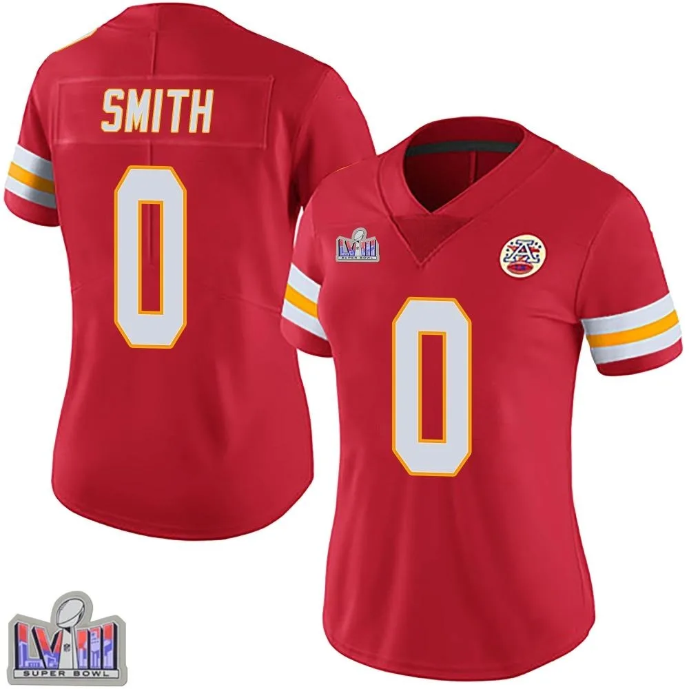 Women's Kansas City Chiefs Shi Smith Nike Team Color Vapor Untouchable Super Bowl LVIII Patch Limited Red Jersey Women's Kansas City Chiefs Shi Smith Nike Team Color Vapor Untouchable Super Bowl LVIII Patch Limited Red Jersey