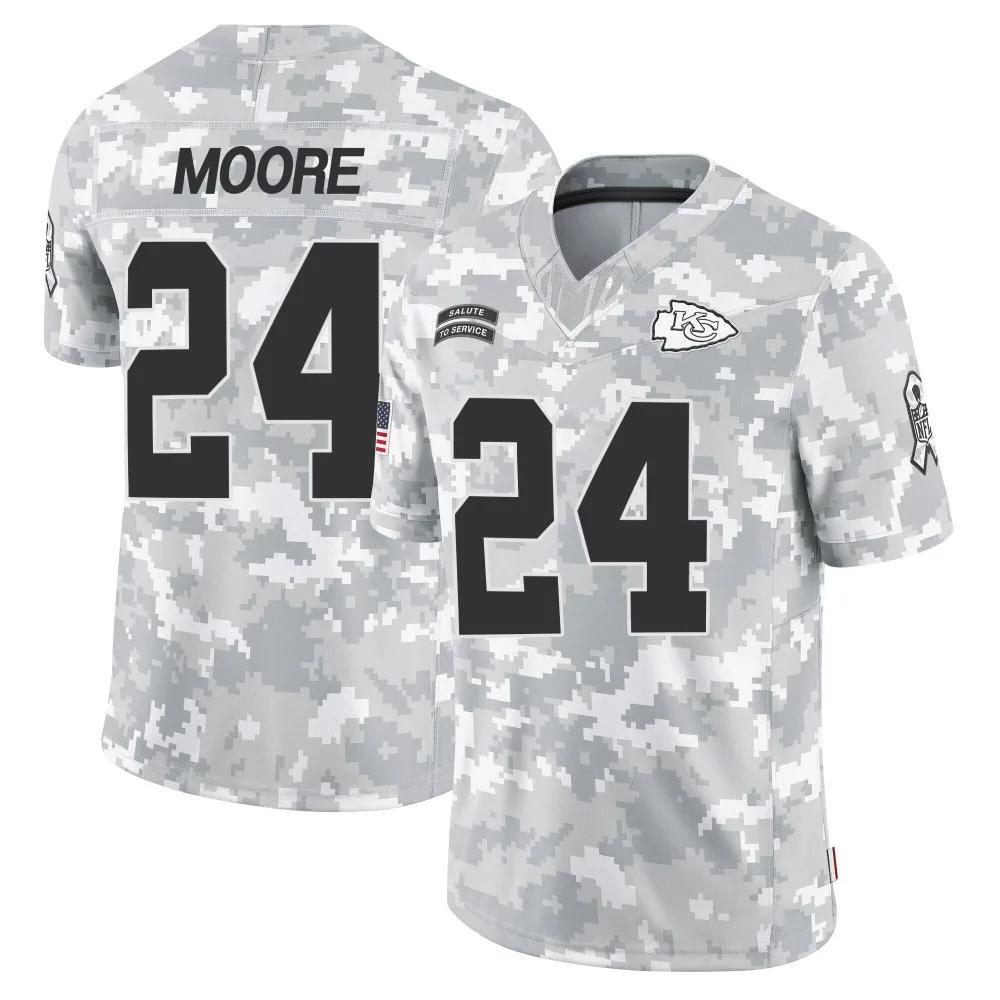 Men's Kansas City Chiefs Skyy Moore Nike 2024 Salute to Service Limited Arctic Camo Jersey Men's Kansas City Chiefs Skyy Moore Nike 2024 Salute to Service Limited Arctic Camo Jersey