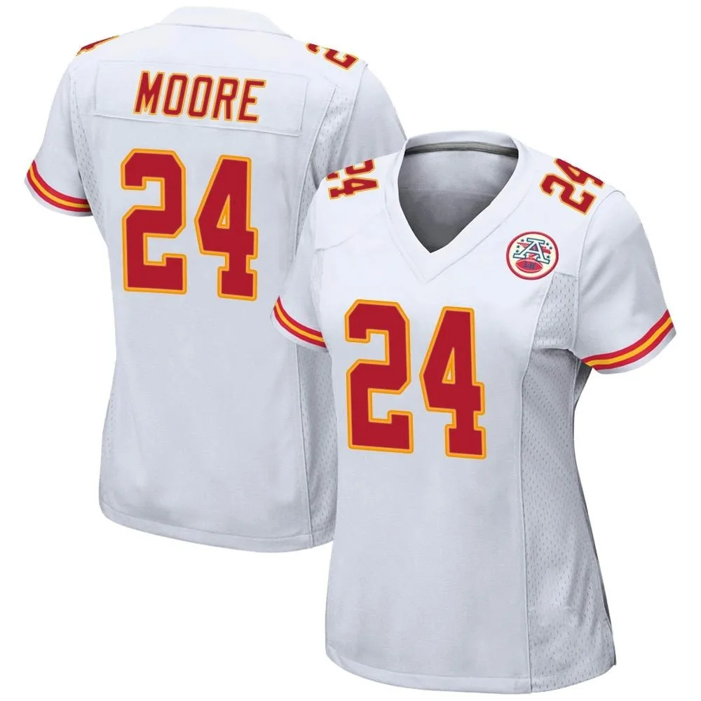 Women's Kansas City Chiefs Skyy Moore Nike Game White Jersey Women's Kansas City Chiefs Skyy Moore Nike Game White Jersey