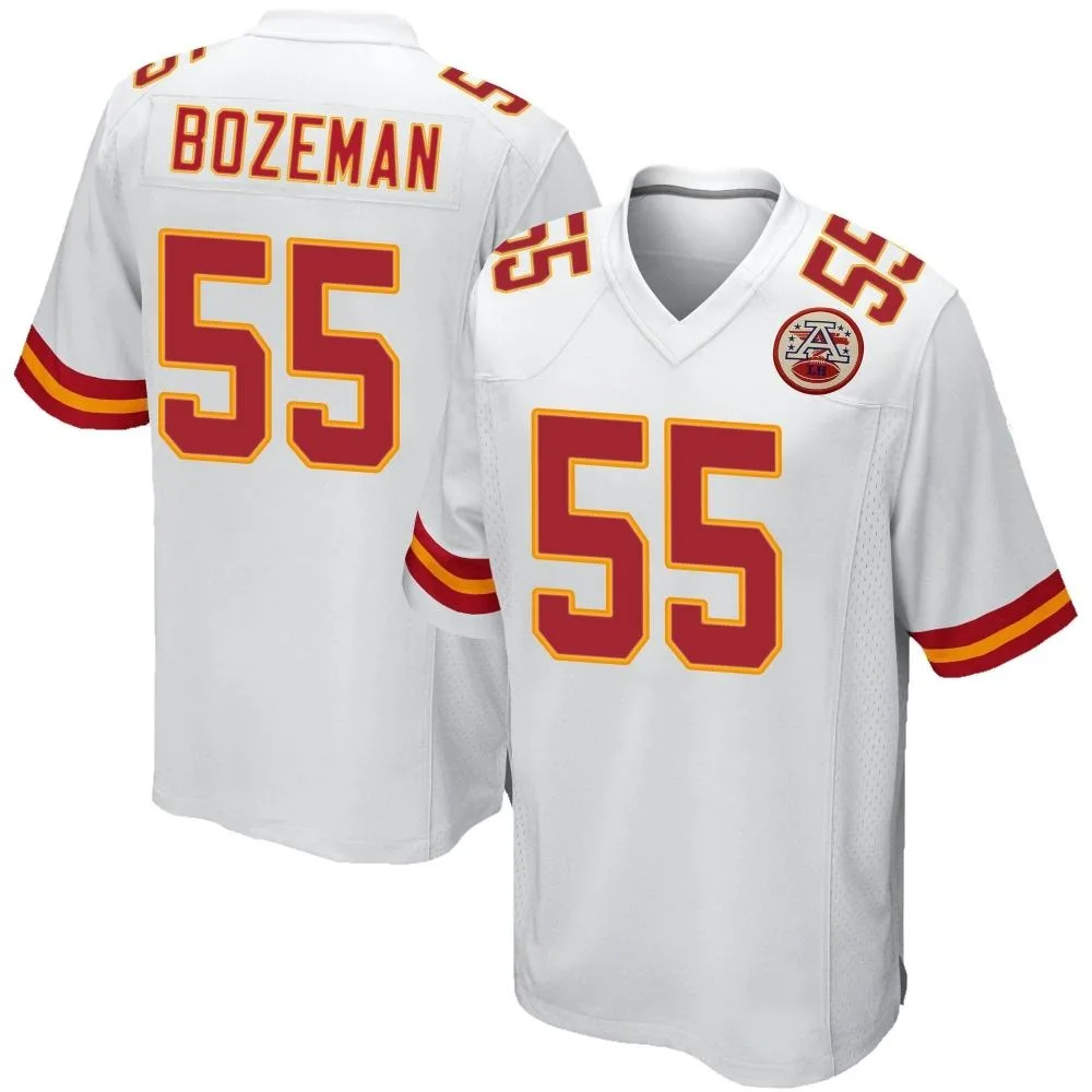Men's Kansas City Chiefs Swayze Bozeman Nike Game White Jersey Men's Kansas City Chiefs Swayze Bozeman Nike Game White Jersey