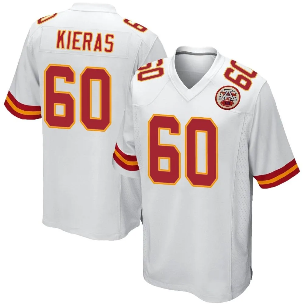 Men's Kansas City Chiefs Tautvydas Kieras Nike Game White Jersey Men's Kansas City Chiefs Tautvydas Kieras Nike Game White Jersey