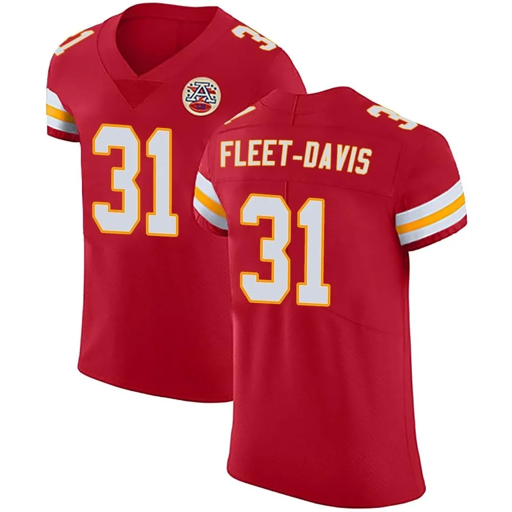 Men's Kansas City Chiefs Tayon Fleet-Davis Nike Team Color Vapor Untouchable Elite Red Jersey Men's Kansas City Chiefs Tayon Fleet-Davis Nike Team Color Vapor Untouchable Elite Red Jersey