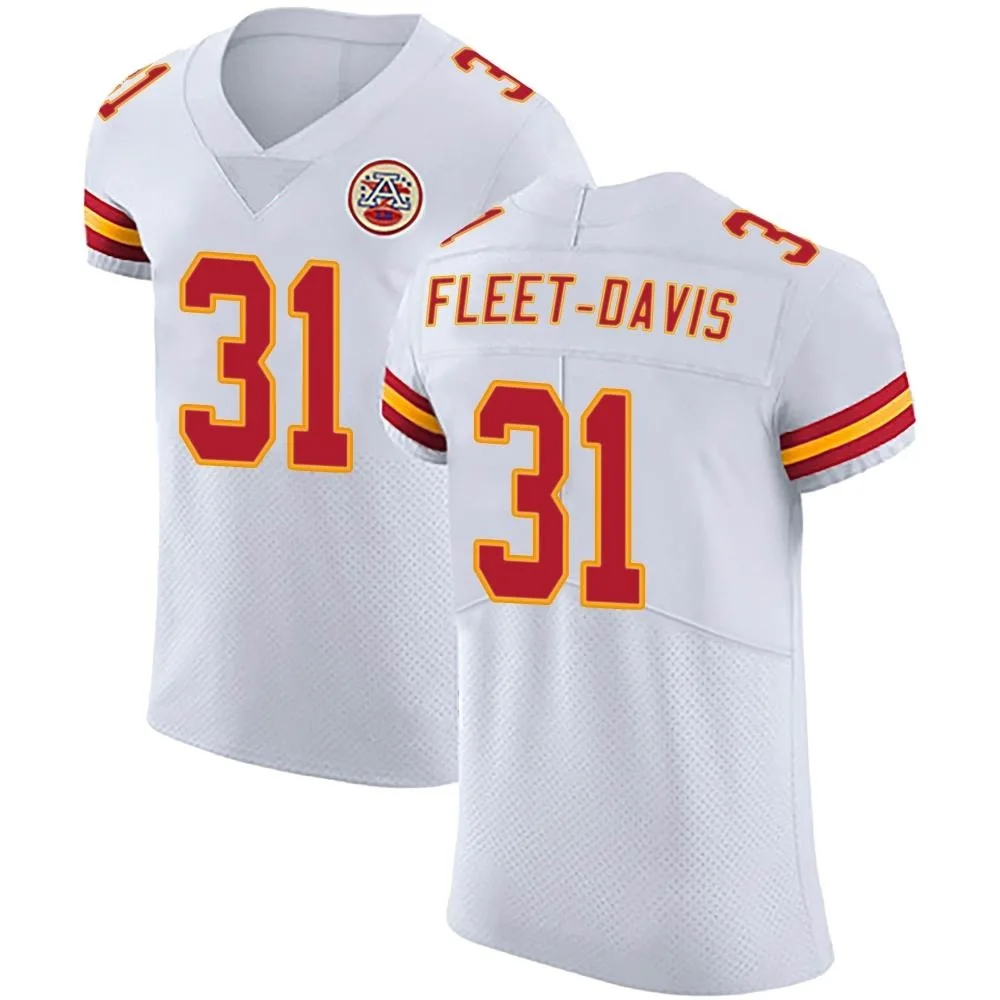 Men's Kansas City Chiefs Tayon Fleet-Davis Nike Vapor Untouchable Elite White Jersey Men's Kansas City Chiefs Tayon Fleet-Davis Nike Vapor Untouchable Elite White Jersey