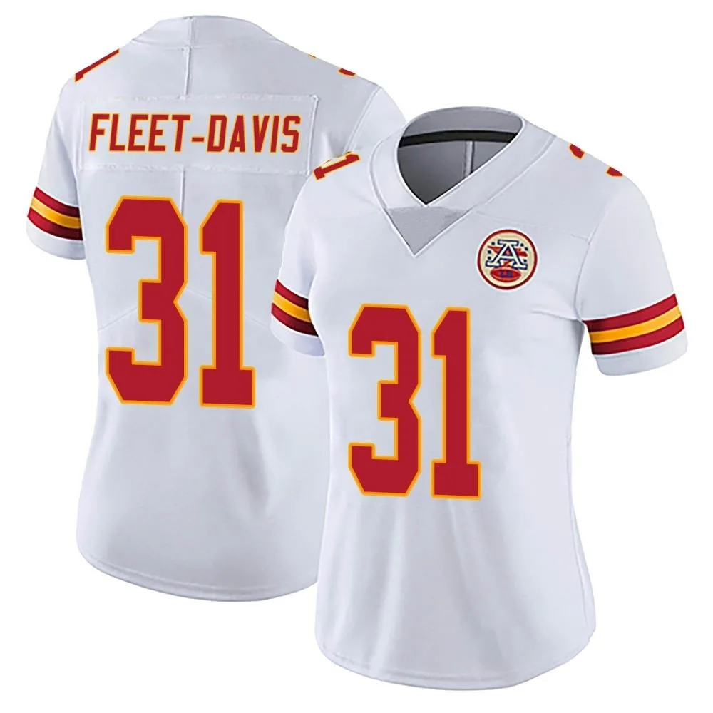 Women's Kansas City Chiefs Tayon Fleet-Davis Nike Vapor Untouchable Limited White Jersey Women's Kansas City Chiefs Tayon Fleet-Davis Nike Vapor Untouchable Limited White Jersey