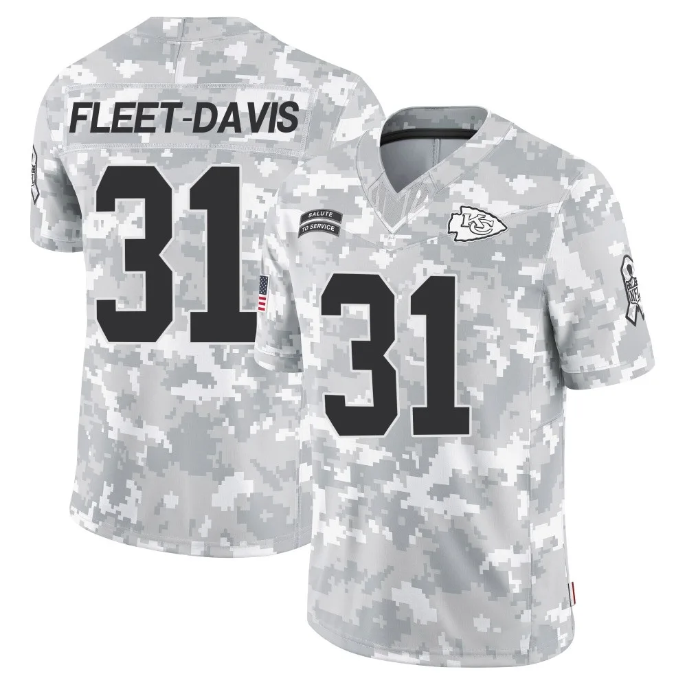 Youth Kansas City Chiefs Tayon Fleet-Davis Nike 2024 Salute to Service Limited Arctic Camo Jersey Youth Kansas City Chiefs Tayon Fleet-Davis Nike 2024 Salute to Service Limited Arctic Camo Jersey