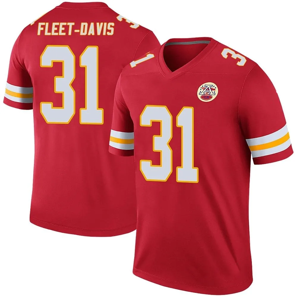Youth Kansas City Chiefs Tayon Fleet-Davis Nike Color Rush Legend Red Jersey Youth Kansas City Chiefs Tayon Fleet-Davis Nike Color Rush Legend Red Jersey