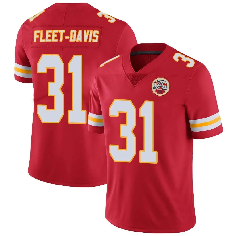 Youth Kansas City Chiefs Tayon Fleet-Davis Nike Team Color Vapor Untouchable Limited Red Jersey Youth Kansas City Chiefs Tayon Fleet-Davis Nike Team Color Vapor Untouchable Limited Red Jersey