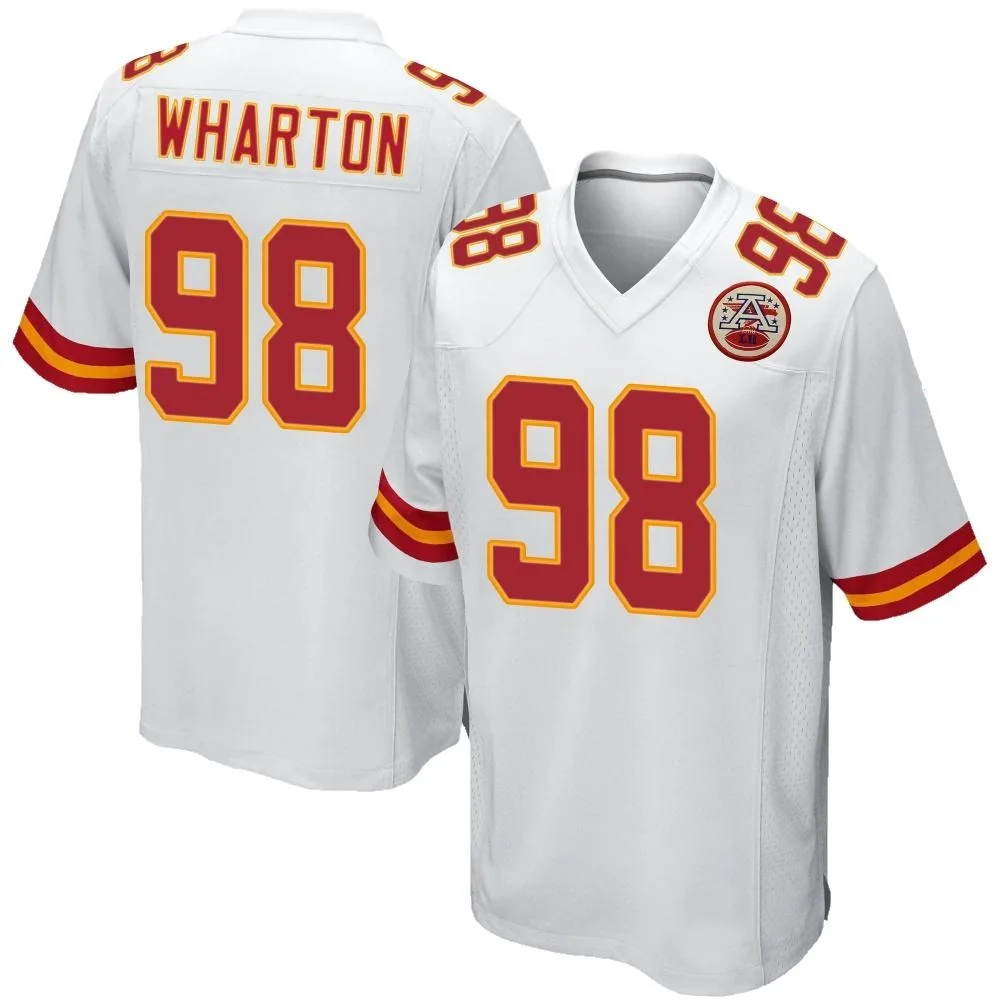 Men's Kansas City Chiefs Tershawn Wharton Nike Game White Jersey Men's Kansas City Chiefs Tershawn Wharton Nike Game White Jersey
