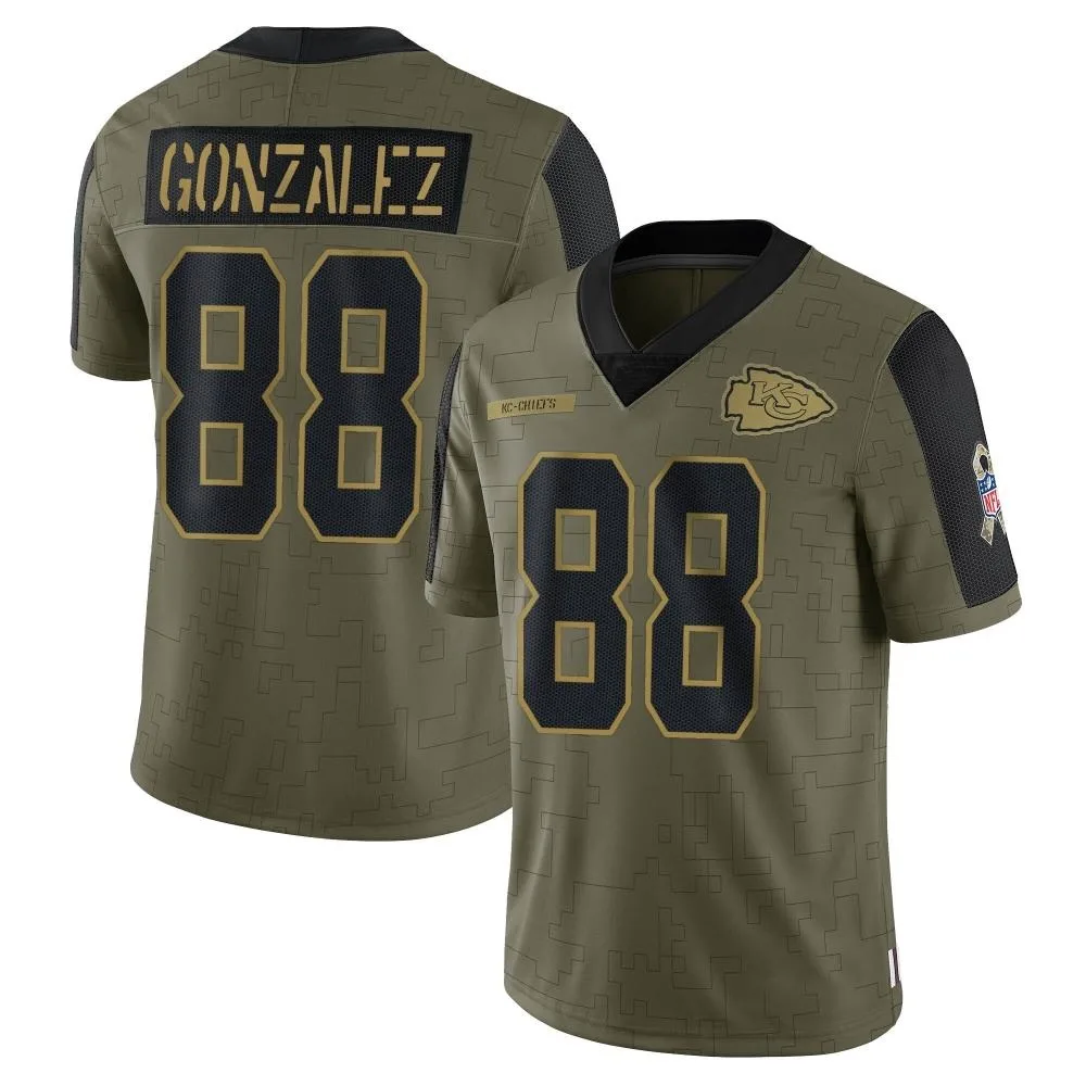 Men's Kansas City Chiefs Tony Gonzalez Nike 2021 Salute To Service Limited Olive Jersey Men's Kansas City Chiefs Tony Gonzalez Nike 2021 Salute To Service Limited Olive Jersey