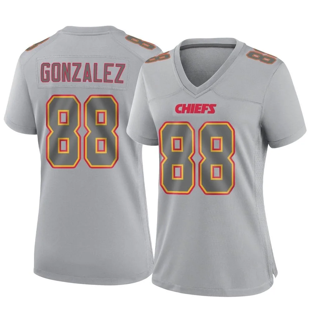 Women's Kansas City Chiefs Tony Gonzalez Nike Atmosphere Fashion Game Gray Jersey Women's Kansas City Chiefs Tony Gonzalez Nike Atmosphere Fashion Game Gray Jersey