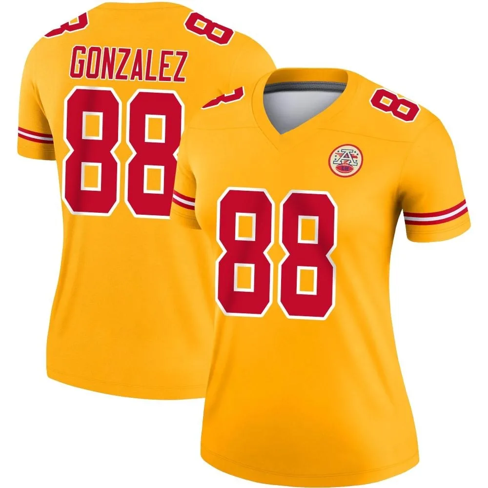 Women's Kansas City Chiefs Tony Gonzalez Nike Inverted Legend Gold Jersey Women's Kansas City Chiefs Tony Gonzalez Nike Inverted Legend Gold Jersey