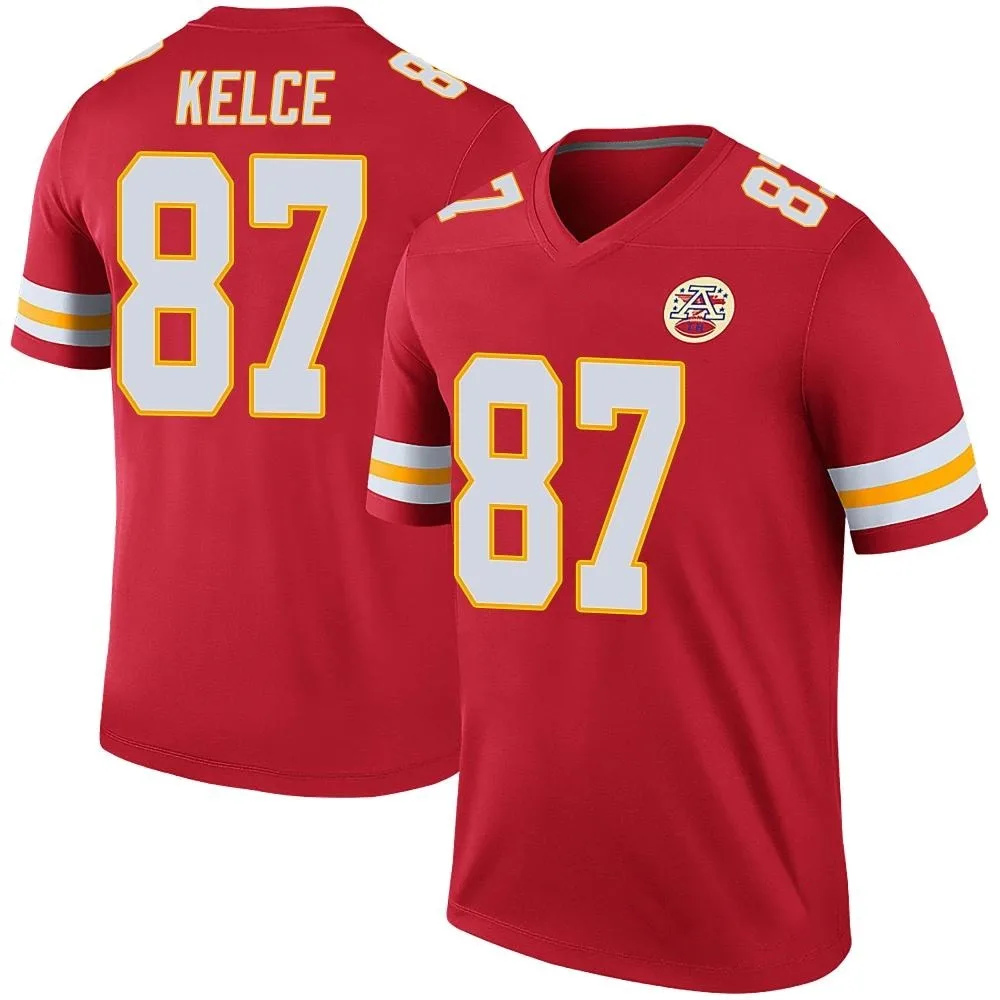 Youth Kansas City Chiefs Travis Kelce Nike Color Rush Legend Red Jersey Youth Kansas City Chiefs Travis Kelce Nike Color Rush Legend Red Jersey