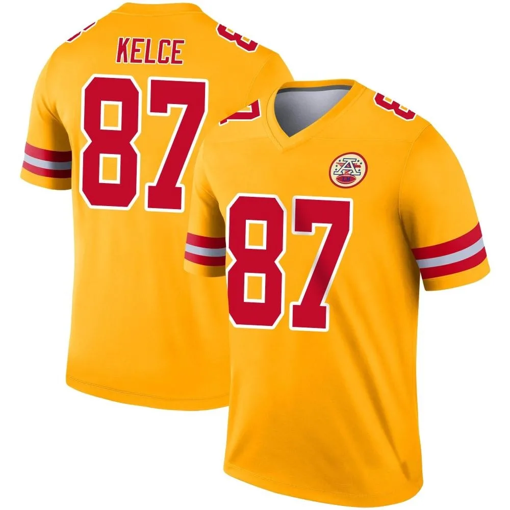 Youth Kansas City Chiefs Travis Kelce Nike Inverted Legend Gold Jersey Youth Kansas City Chiefs Travis Kelce Nike Inverted Legend Gold Jersey