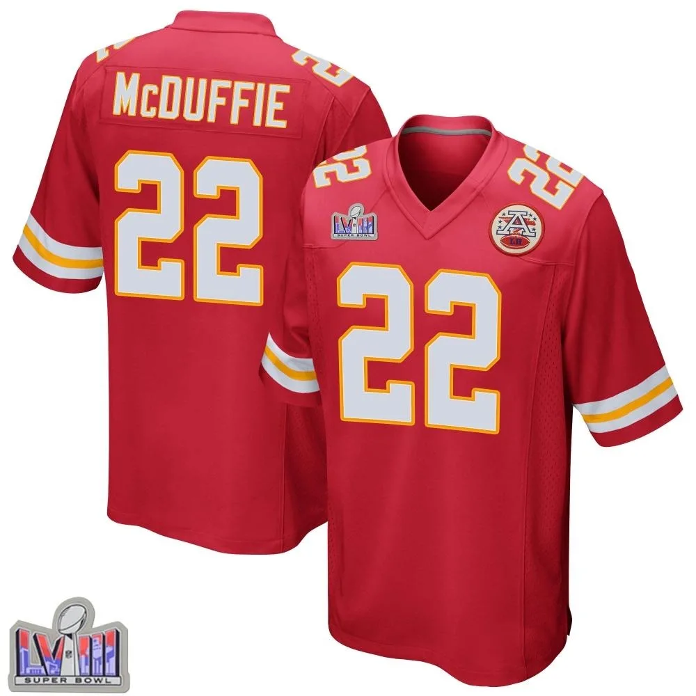 Men's Kansas City Chiefs Trent Mcduffie Nike Team Color Super Bowl LVIII Patch Game Red Jersey Men's Kansas City Chiefs Trent Mcduffie Nike Team Color Super Bowl LVIII Patch Game Red Jersey