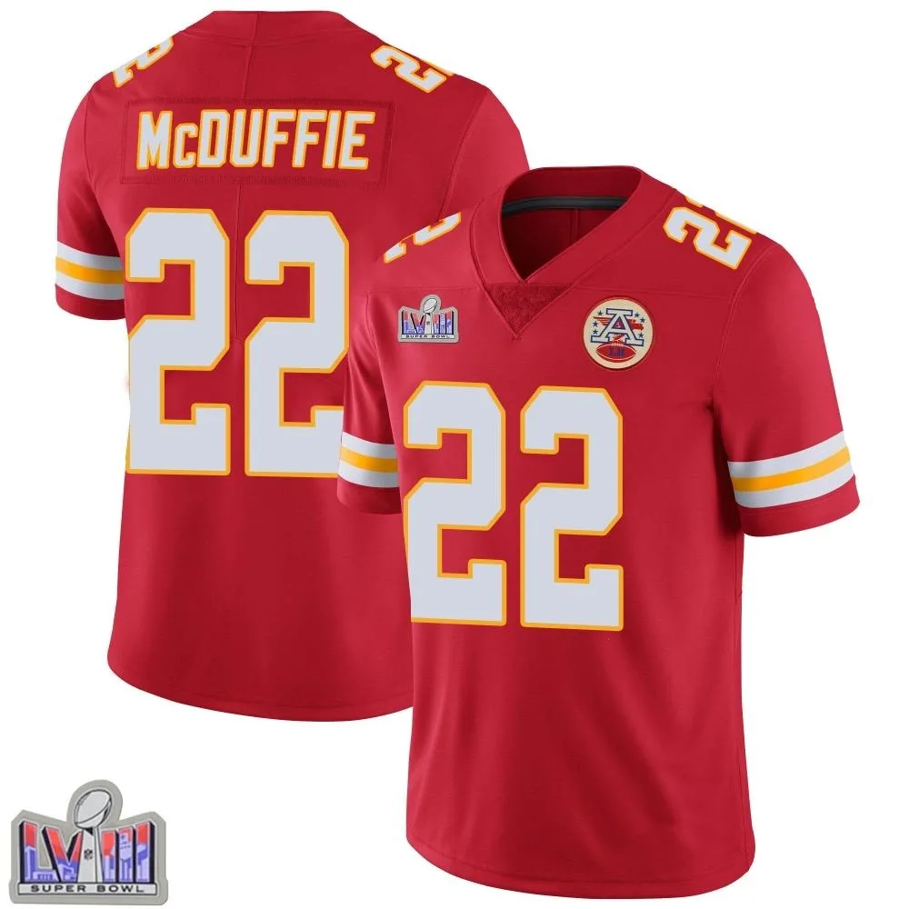 Men's Kansas City Chiefs Trent Mcduffie Nike Team Color Vapor Untouchable Super Bowl LVIII Patch Limited Red Jersey Men's Kansas City Chiefs Trent Mcduffie Nike Team Color Vapor Untouchable Super Bowl LVIII Patch Limited Red Jersey